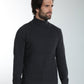 Pull col roulé Loop en coton jacquard anthracite – Gentleman Farmer, vue 4