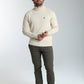 Pull col roulé Loop en coton jacquard écru – Gentleman Farmer, vue 1