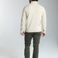 Pull col roulé Loop en coton jacquard écru – Gentleman Farmer, vue 3