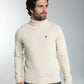 Pull col roulé Loop en coton jacquard écru – Gentleman Farmer, vue 5