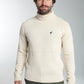 Pull col roulé Loop en coton jacquard écru – Gentleman Farmer, vue 6