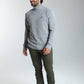 Pull col roulé Loop en coton jacquard gris – Gentleman Farmer, vue 2