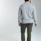 Pull col roulé Loop en coton jacquard gris – Gentleman Farmer, vue 3