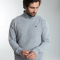 Pull col roulé Loop en coton jacquard gris – Gentleman Farmer, vue 6