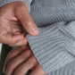 Pull col roulé Loop en coton jacquard gris – Gentleman Farmer, vue 7