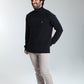 Pull col roulé Loop en coton jacquard marine – Gentleman Farmer, vue 2