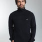 Pull col roulé Loop en coton jacquard marine – Gentleman Farmer, vue 5