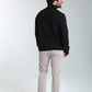 Pull col roulé Loop en coton jacquard noir – Gentleman Farmer, vue 3