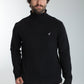 Pull col roulé Loop en coton jacquard noir – Gentleman Farmer, vue 5