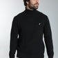 Pull col roulé Loop en coton jacquard noir – Gentleman Farmer, vue 6