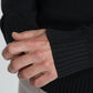 Pull col roulé Loop en coton jacquard noir – Gentleman Farmer, vue 7