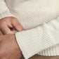 Pull col V Lucky en coton jacquard écru – Gentleman Farmer, vue 5