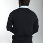 Pull col V Lucky en coton jacquard marine – Gentleman Farmer, vue 6